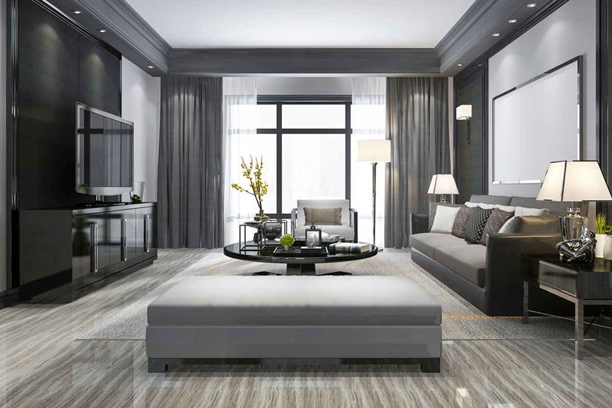3d rendering modern living room and with shelf 5 lzf9923(2)
